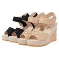 thumbnail image 5 of NGTEVOOS Womens Summer Wedge Platform Slingback Open Toe Comfy High Heel Beach Sandals, 5 of 6