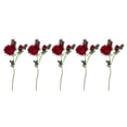 thumbnail image 2 of 5 centros de mesa de flores artificiales para decoración de bodas y fiestas, color rojo, 2 of 9