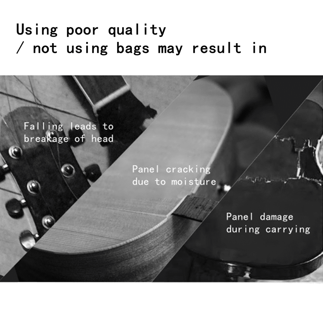 Electric Bass Bag Electric Bass Case Waterproof Oxford Cloth 0.35 Inch Extra Thick Sponge Overly Padded