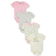 Bon Bebe Baby Girls' 4-Pack Bodysuits (Newborn)