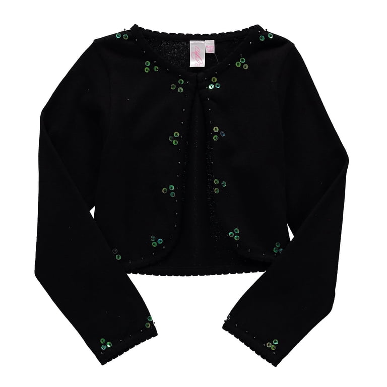 Boléro Noir Avec Paillettes Noires - Fille 8-10 Ans - Occasion Bon état