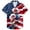 hwj# Red21085, variant on Huowey Boys Western Cowboy Print Shirt For 4Th Of July Stylish Flag Pattern Short Sleeve Button Down Shirts Turndown Collar Casual Youth 250 Years Celebration Anniversary Blouse,16-17 Years