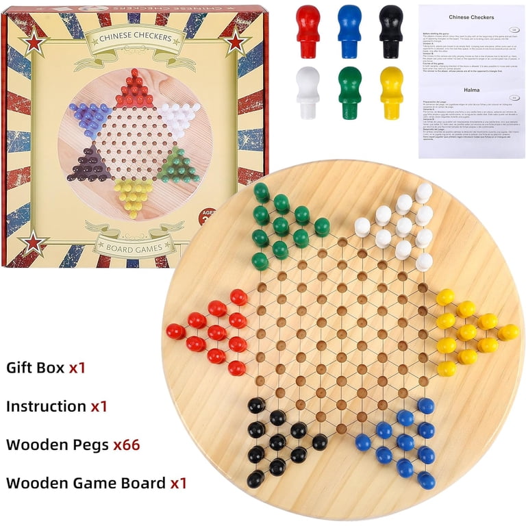 Fugocen Wooden Chinese Checkers Board Game photo 8