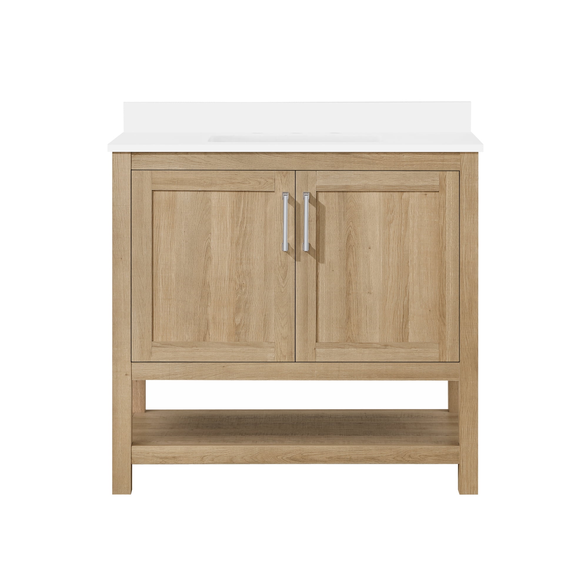 Ove Decors Vegas 36 in W x 19 in D White Oak Bathroom Vanity with