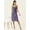 Purple, variant on DressBerry Women's Solid Satin Calf Length Dress Spaghetti Straps Shoulders Sleeveless High Rise Sweetheart Keyhole Neck Front Strings Single Side Slit