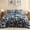 Antique Blue-King, variant on Full Amber Rose 7-Piece Bed-in-a-Bag Floral Print Bedding Set