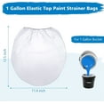 thumbnail image 2 of NOGIS 10 Pieces 1 Gallon Elastic Top Paint Strainer Bags White Fine Mesh Bag Paint Filter Bag Flow Nylon Mesh for Hydroponics Painting Gardening, 2 of 7
