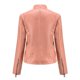 thumbnail image 5 of Chaqueta de moto de cuero con cuello alto y corte entallado para mujer, chaqueta de cuero de piel sintética, 5 of 5