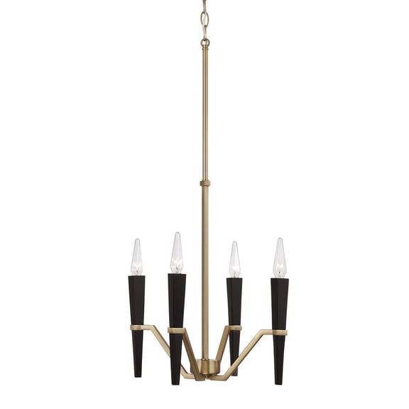 Capital Lighting 453841AB Enzo 4 Light 16" Wide Candle Style Chandelier - Black
