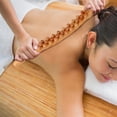thumbnail image 6 of Wooden Gua Sha Scraping Massage Tool, Handheld, Length 58cm ,Professional Wood Guasha Tool Wood Guasha Scraping Rod for Body Arms Shoulder brown 31 beads, 6 of 10