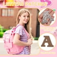thumbnail image 3 of Uxcell Letters Patches, 6 Pcs Initial Letter A Iron on Patch Embroidered Fabric 2.76 Inch Alphabet Stickers for Clothes Hats Makeup Bags DIY, Brown, 3 of 7