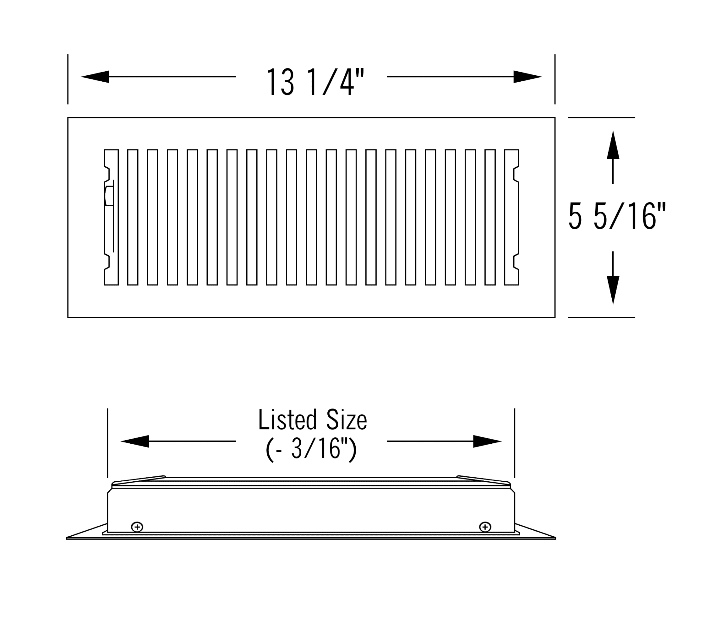 4" x 12" Brushed Nickel Contemporary Style Floor Register - Decorative Vent Cover