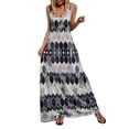 thumbnail image 1 of Innerwin Robe Sans Manches Femme Robe d'Été Plage Longue Sexy Robes Gris TG, 1 of 4