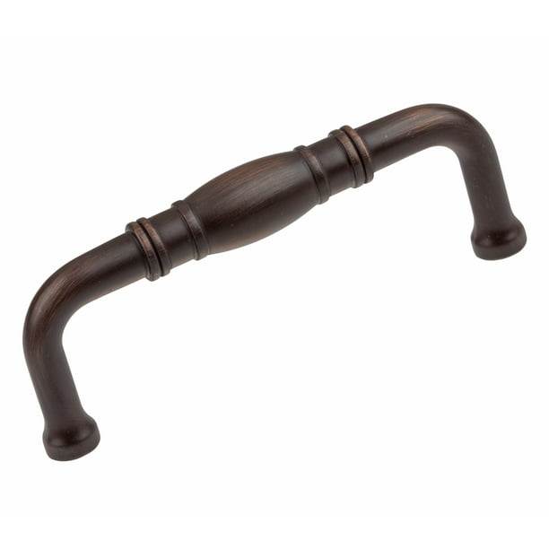 GlideRite 3 in. Center Classic Fluted Pulls, Oil Rubbed Bronze