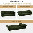 thumbnail image 4 of AENKYO 70-in Teddy Velvet Foldable Futon Sofa Bed, 3-in-1 Adjustable Sleeper Couch, Green, 4 of 10
