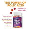 thumbnail image 3 of Folic Acid Gummies for Women 785 mcg - Essential Prenatal Vitamins for Mom & Baby, Vegan Folic Supplement Gummy, Daily Vitamin B9 Extra Strength Folate, Before During After Pregnancy - 60 Gummies, 3 of 10