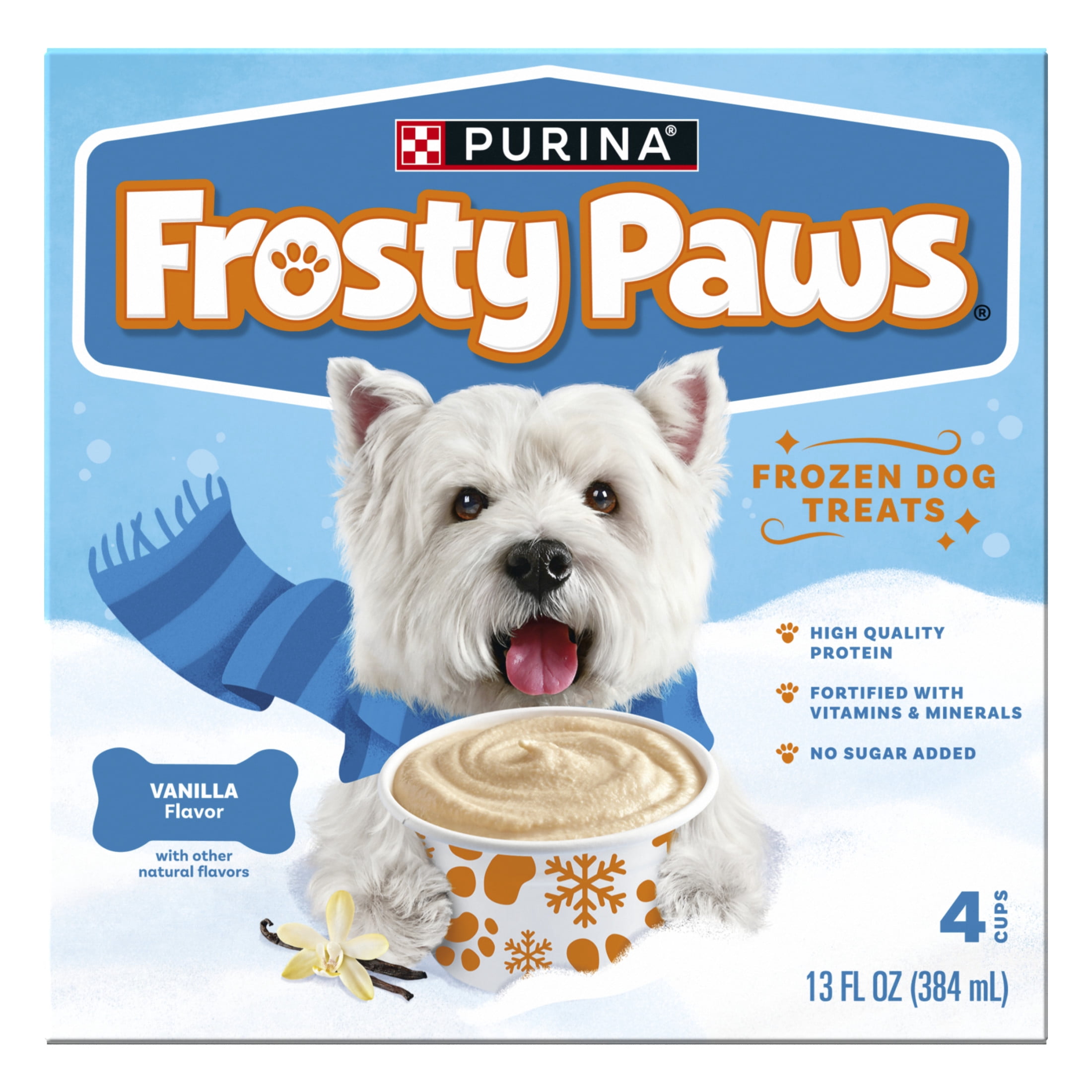 Purina Frosty Paws Vanilla Flavor With Other Natural Flavors Frozen Dog Treats, 4 Count