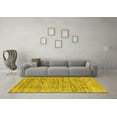 thumbnail image 3 of Ahgly Company Indoor Square Oriental Yellow Industrial Area Rugs, 8' Square, 3 of 4