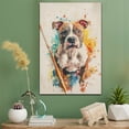 thumbnail image 2 of American Staffordshire Terrier Dog Canvas Billiards Stretched Canvas Size 8x12 – Funny American Staffordshire Terrier Dog Canvas Wall Decor, Funny Dog Wall Art for Billiards Room, 2 of 5