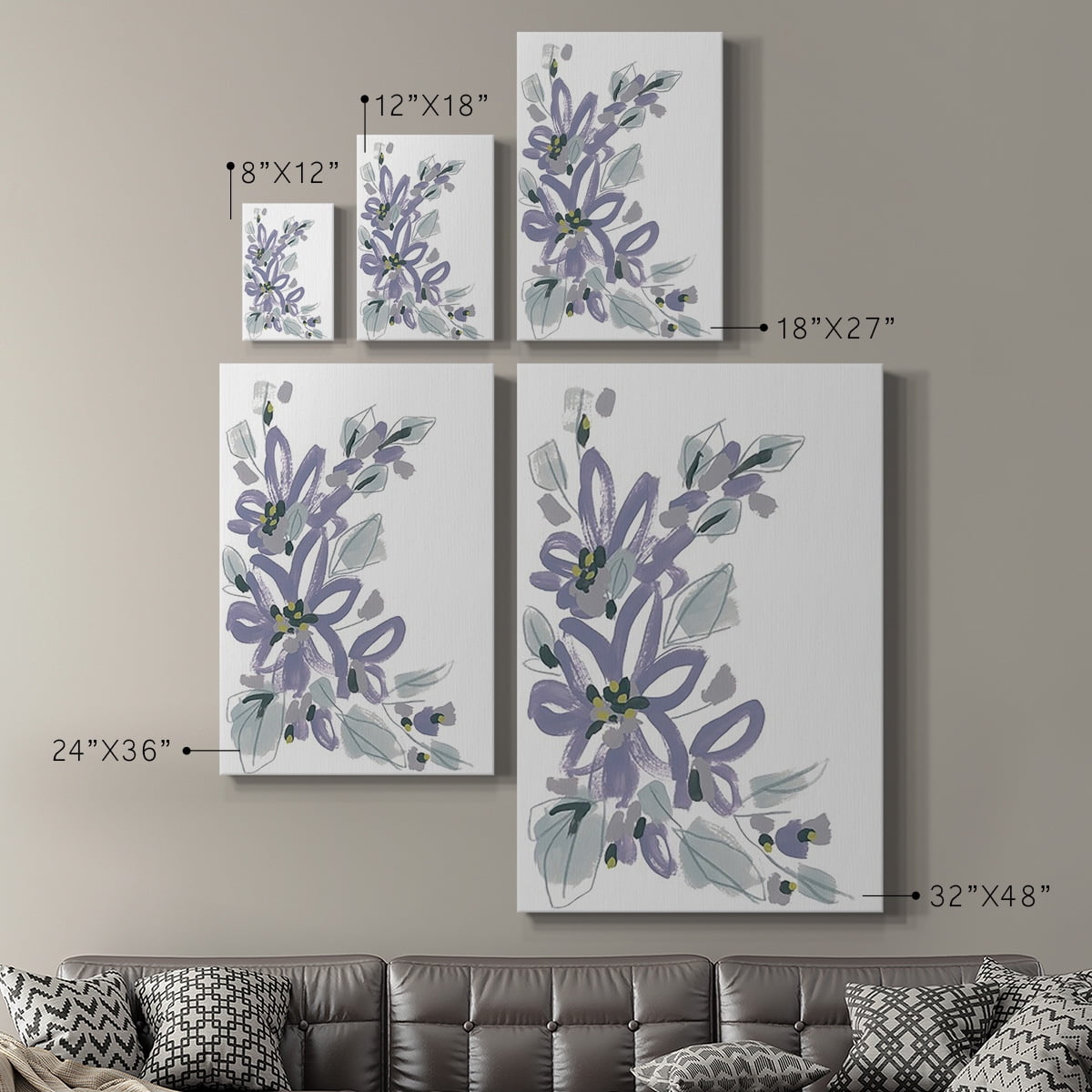 Periwinkle Patch I Premium Gallery Wrapped Canvas - Ready to Hang