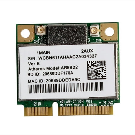 FOR Card for AR9462 AR5B22 WB222 Half Mini PCIe 802.11 /n 300Mbps  4.0 card