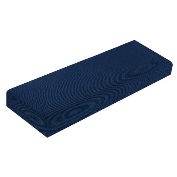 YWMJZEU Soft Stretch Bench Covers Rectangle Cushion Slipcovers with Strap Blue