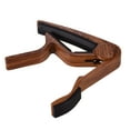 thumbnail image 3 of Aluminum Alloy Wood Color Guitar Capo for 6-string Folk Guitar Electric Guitar with 3pcs Random Color Picks, 3 of 7