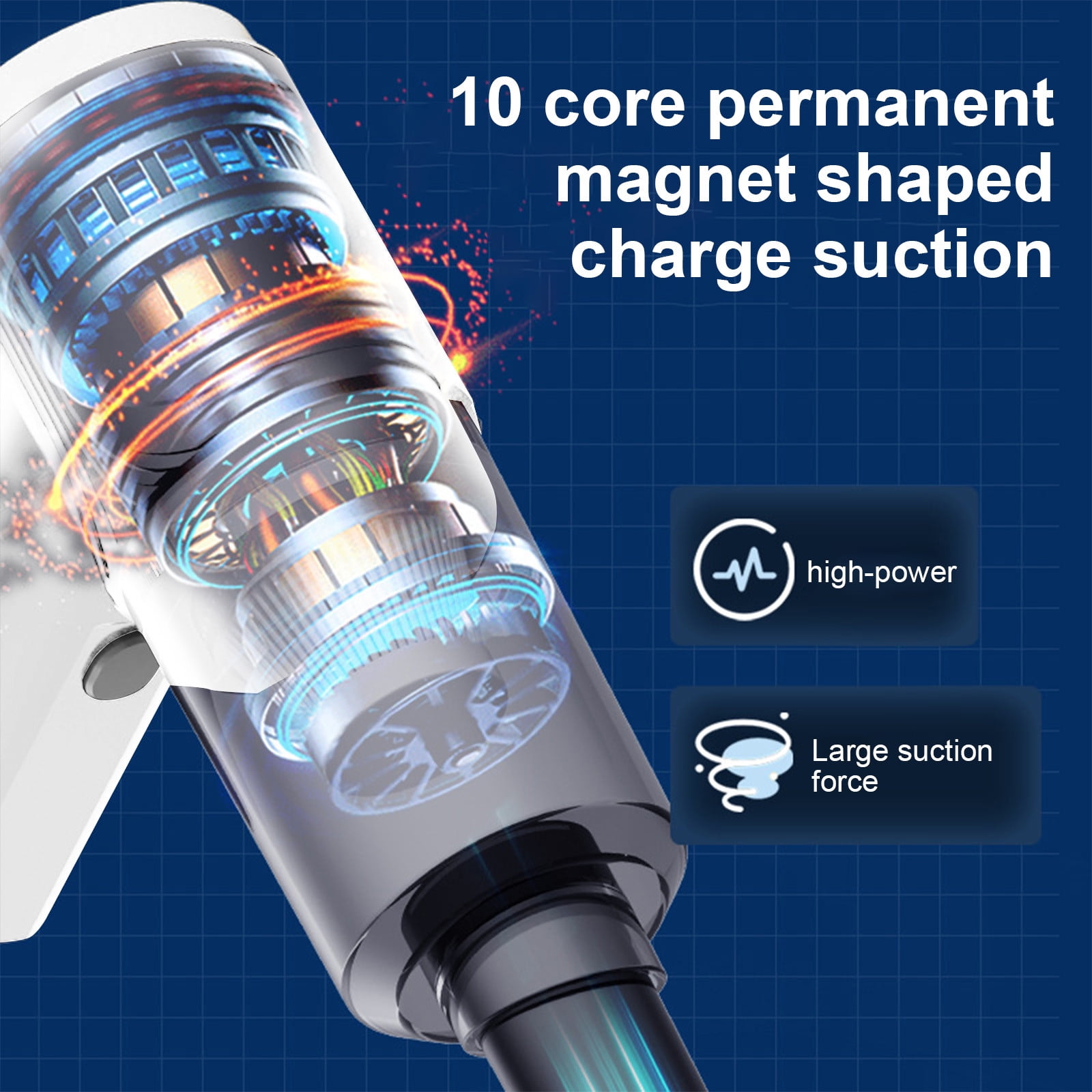 Under 40 Dollars! YZEGDCH Cordless Vacuum Cleaner for Home Anti-Tangle Self-Standing Stick Vacuum with Scented Tablet Vacuum Cordless for Pet Hair/Carpet/Floors