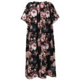 thumbnail image 6 of Women's Plus Size Floral Nightgown Short Sleeve Night Gowns Ladies Summer Oversized House Dress Print Sleepwear Soft Housecoat Sleep Dress,XL-5XL, 6 of 9