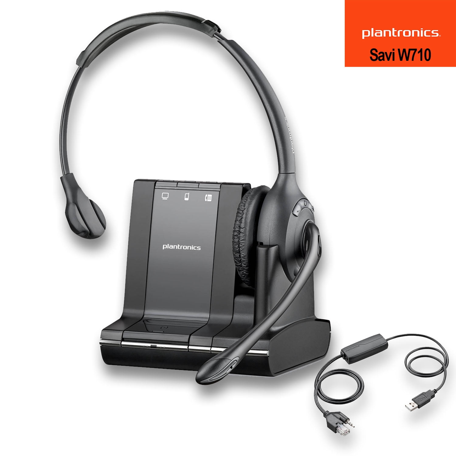 Plantronics Savi W710 Multi Device Wireless Headset System + APU72