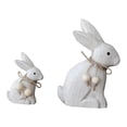 thumbnail image 4 of Estatuas, adornos, decoración de escritorio, regalo rústico, centros de mesa, figuras de conejo para repisas de sala de estar y dormitorio., 4 of 9