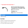 thumbnail image 2 of Idle Air Control Valve Connector - Compatible with 1987 GMC V1500, 2 of 2