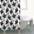 thumbnail image 4 of Halloween Black Ghosts with Boo Shower Curtain 72"x84" ,Bathroom Decorative Shower Curtains Set with 12 Hooks,Modern Waterproof Washable Shower Curtain, 4 of 6