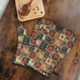 thumbnail image 5 of Pioneer Flower Floral Print Pattern Oven Mitt 2-Pack Set, Heat Resistant Kitchen Gloves, 7.7" X 12", 5 of 6