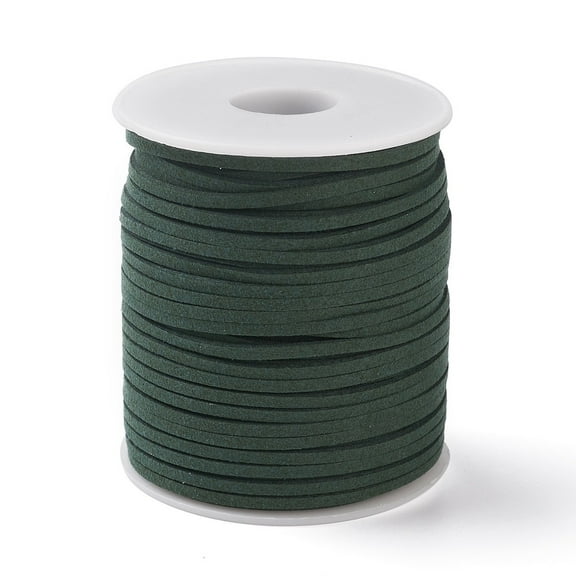 45M Faux Suede Cord Faux Suede Lace Dark Slate Gray 2~2.5x1.5~2mm about 50 Yards(45m)/Roll