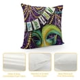 thumbnail image 4 of YINGXI Throw Pillow Cushion Cover, Design with Hanging from Colorful Beads, Decorative Square Accent Pillow Case,Green Purple 24x24in, 4 of 5
