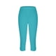 thumbnail image 4 of ICHUANYI Clearance Women's Summer High Waisted Solid Color Capris Matching Slim Fitting Yoga Gym Pants(Sky Blue, XXL) ICHUANYI WER2023080810290, 4 of 6