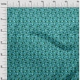 thumbnail image 3 of oneOone Polyester Spandex Aqua Blue Fabric Floral Sewing Craft Projects Fabric Prints By Yard 56 Inch Wide, 3 of 5