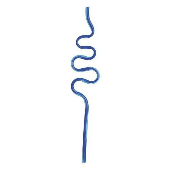Plastic Squiggle Silly Straws, Assorted, 12 Count