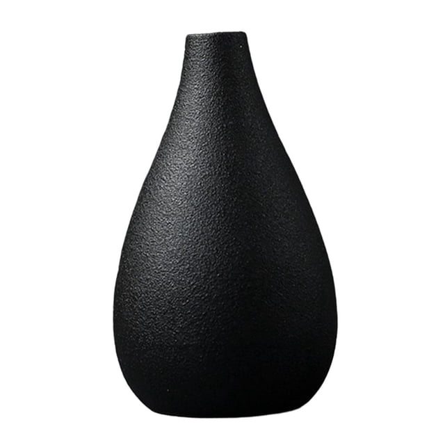Florero de cerámica, florero hidropónico negro, moderno florero floral decorativo de para sala de , decoración interior para hogar, centro de D