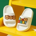 thumbnail image 2 of Eashery Slide Sandals for Kids Open Toe Toddler Sandals Girl White 26, 2 of 5