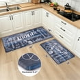 thumbnail image 3 of MeyJey Farmhouse Kitchen Rug Set of 2, Non Slip Anti Fatigue Waterproof Cushioned Mat for Kitchen, Dining, Laundry Room, 18"x30"+18"x48" Blue, 3 of 10