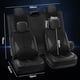 thumbnail image 5 of Fundas para Asientos de Automovil, Juego 9 pzs Universales Cuatro Estaciones Cubre Asientos, Cuero PU & Malla Transpirable, para Todas Las Estaciones, Resistente Al Polvo, para Coches, SUV Etc, 5 of 7