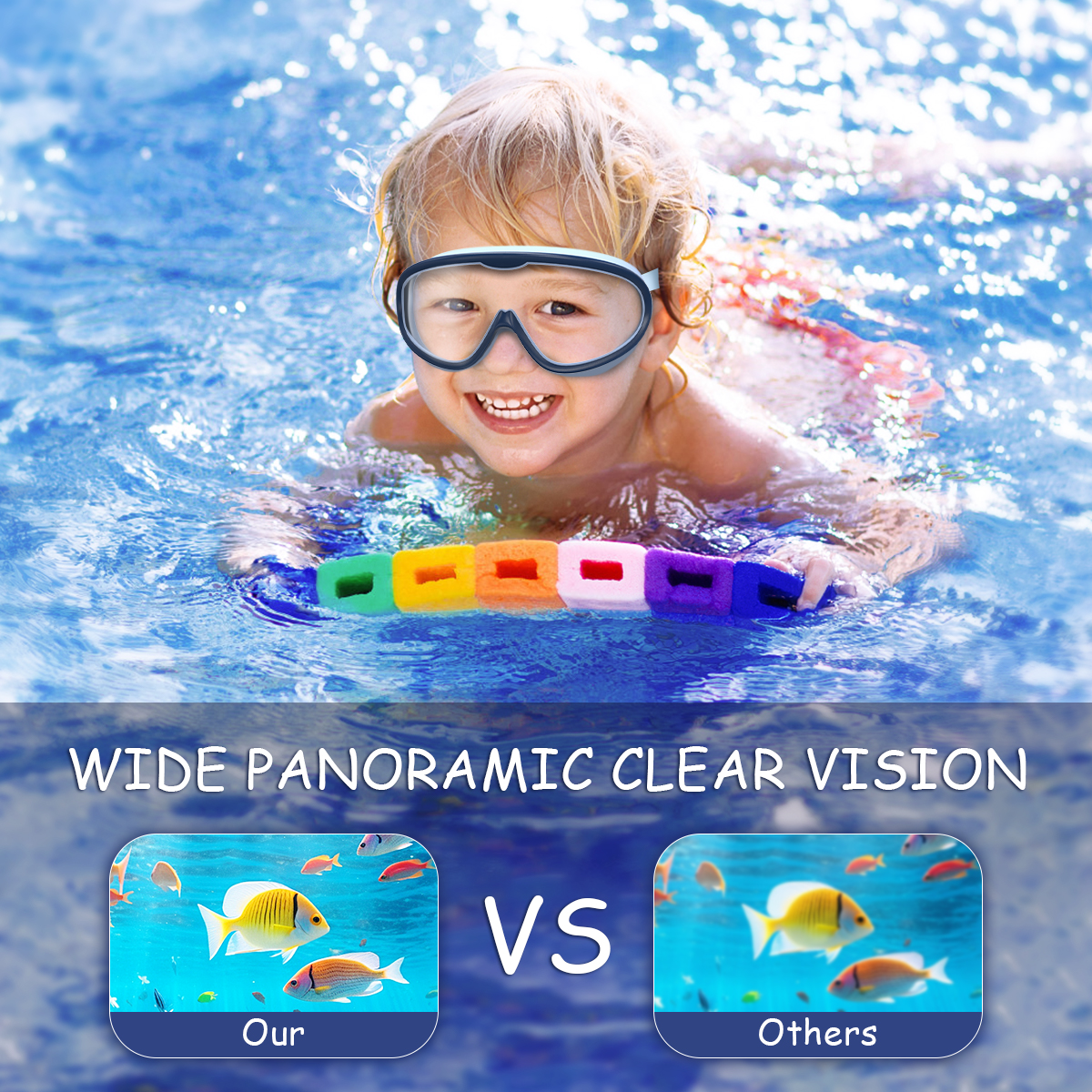 GPED Kids Swim Goggles 2-Pack, Anti-Fog, Ages 3-15 photo 3