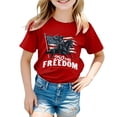 thumbnail image 5 of mgoYE USA 250th Birthday Celebration Top, Girls Boys’s 4th of July Patriotic Short Sleeve Shirt America 250th Anniversary T Shirt Boys(Red,5-6 Years), 5 of 5