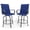 Blue, variant on TROPOW Outdoor Swivel Bar Stools, All-Weather High Back Armrest Patio Chairs for Deck Lawn Garden Backyard