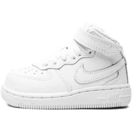 

Nike Toddler Air Force 1 Mid TD DH2935 111 White on White - Size 6C