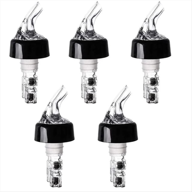 5 Piezas 30ml Vertedor de Licor de Plástico Botella de Vino de Vertedor Tapón Tapón Dispensador de Vino de Corcho una Prueba de Fugas