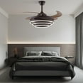 thumbnail image 4 of 42" Retractable Ceiling Fan Light LED 3 Color 6 Speed Chandelier Lamp +Remote, 4 of 18