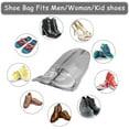 thumbnail image 3 of Paquete de 15 bolsas de viaje para zapatos, grandes bolsas de almacenamiento portátiles con cordón, bolsa no tejida a prueba de polvo, organizador que ahorra espacio con ranura transparente para hombr, 3 of 5